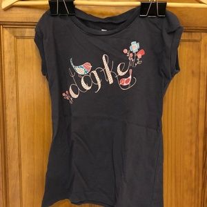 Tea Collection Girls Tank/T-Shirt "Danke" Size 6